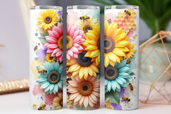 3d Bee Tumbler Wrap Design Tumbler Wrap Graphics Freebies