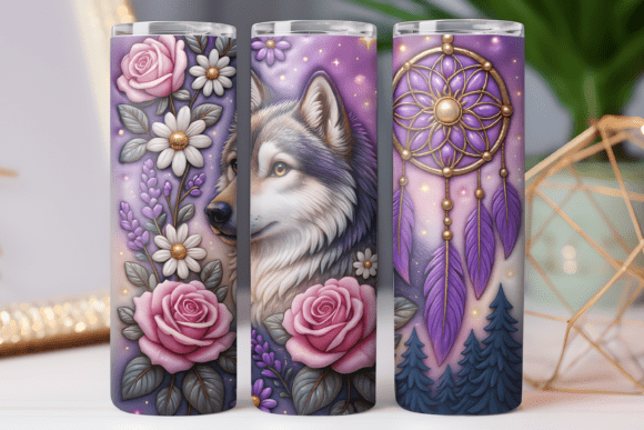 3D Coffee Tumbler Wrap 20oz Design Art