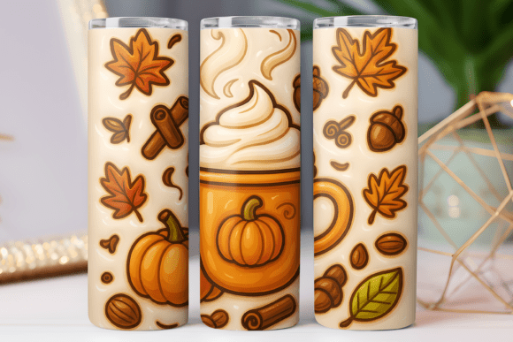 3D Coffee Tumbler Wrap 20oz Skinny Art: Graphics for Tumbler Wraps