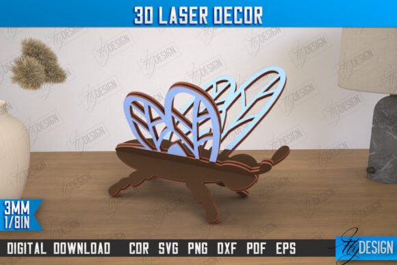 3D Laser Décor Dragonfly Shape CNC: Laser Cutting and Other Home Decor