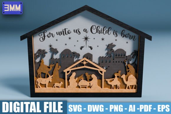 3D Nativity Scene with Quote Laser Cut F: Winter Amp Review