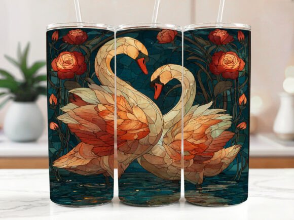 3D Swan Tumbler Wrap Design PNG: A Review for Graphics and Tumbler Wraps