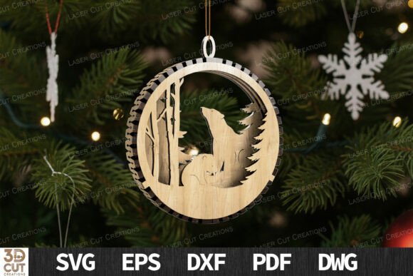 Bear Family Forest Ornament SVG Review