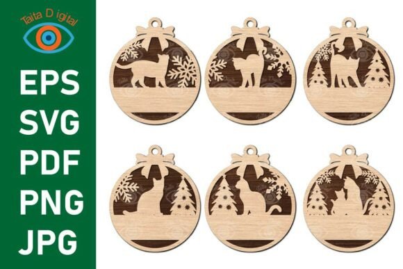 Cat Christmas Ornament Decor SVG: Graphics and Laser Engraving Review