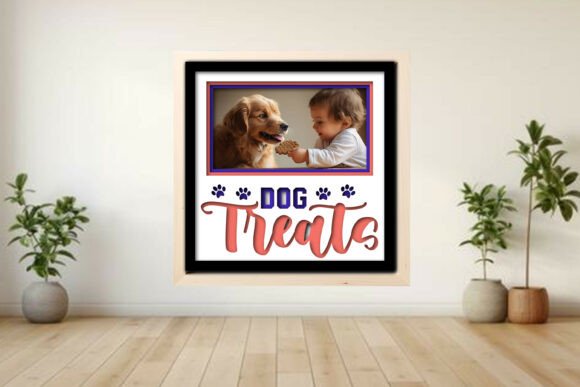 Dog Treats Photo Frame Shadow Graphics for Crafts