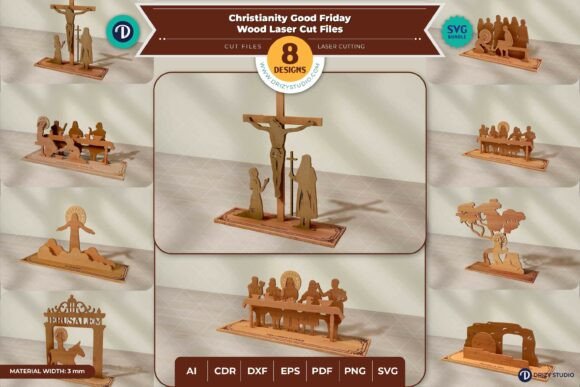 Good Friday Set of 8: Laser Cutting and Other Celebrations