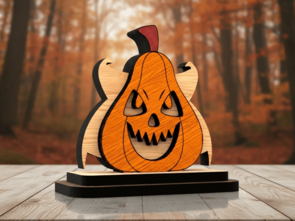 Halloween Pumpkin Figurine - Laser Cut