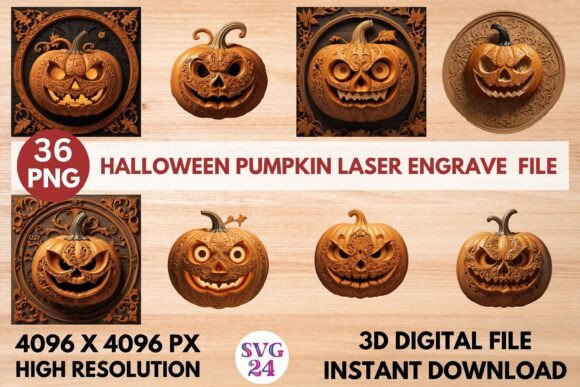 Halloween Pumpkin Laser Engrave File Graphics and Laser Engraving