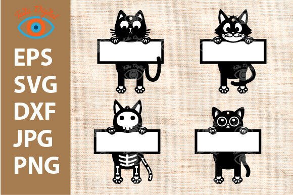 Hanging Cat Svg Cat Silhouette Graphics and Print Templates