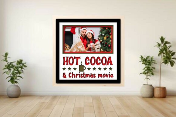Hot Cocoa Christmas Photo Frame Shadow Graphics and Crafts Review
