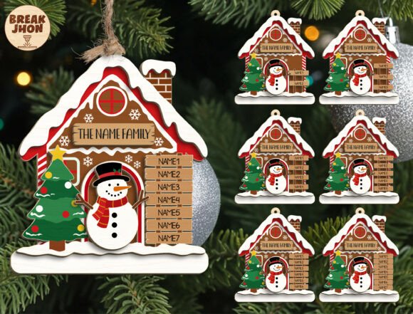 Snowman Family House Ornament SVG: Laser Cutting and Winter Amp Review