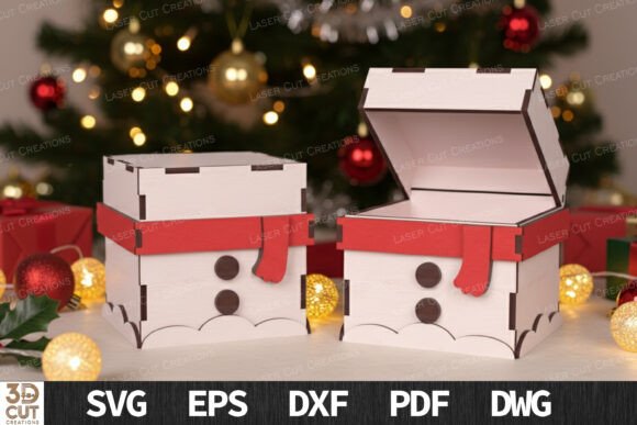 Snowman Gift Box SVG Laser Cut: Winter Amp Branding Review
