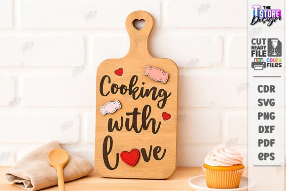 Valentine’s Day Board Laser Cut Love SVG