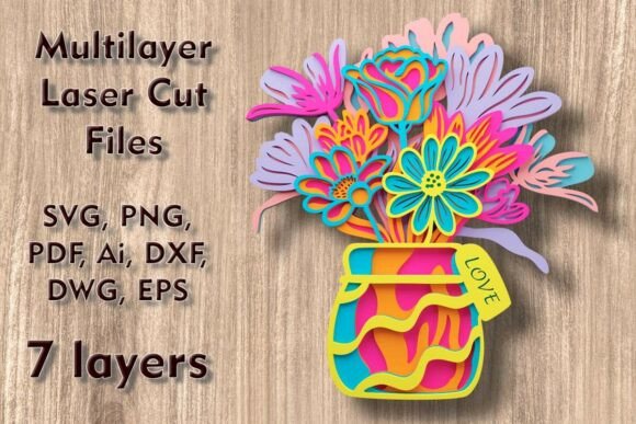 Vase with Flowers Multilayer Laser Files Review